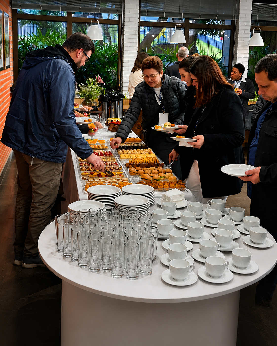 Coffee Break Evínia preparado para uma reunião profissional